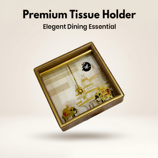 Royal Heritage Premium Tissue Holder with Metal Detailing - Style 1