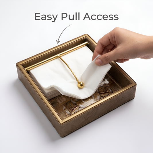 Royal Heritage Premium Tissue Holder with Metal Detailing - Style 5