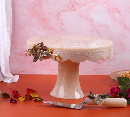 Resin Cake stand with Spatula