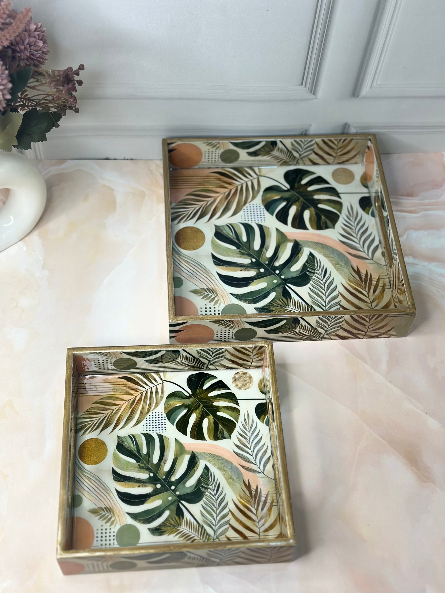 Square Tray Set of 2 - Style-1