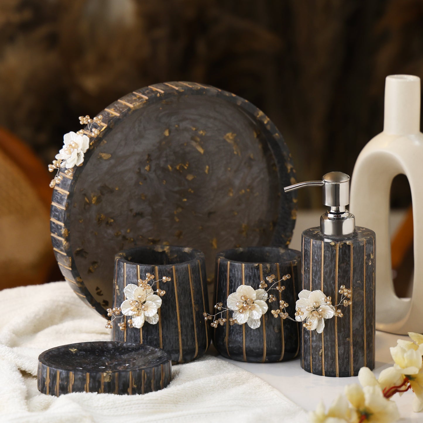 Resin Bathroom Set (Included 5 Items)