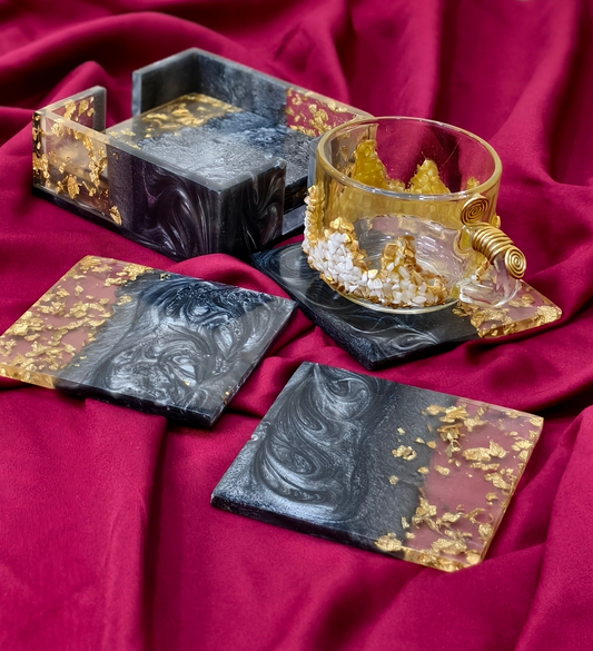 Resin Coasters with holder