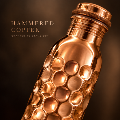 Hammered Copper Water Bottle – 950 ml