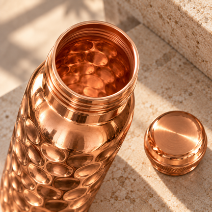 Hammered Copper Water Bottle – 950 ml