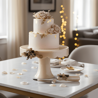 Resin Cake stand with Spatula