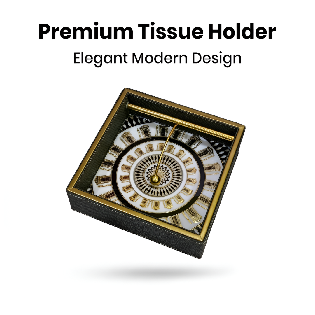 Royal Heritage Premium Tissue Holder with Metal Detailing - Style 8