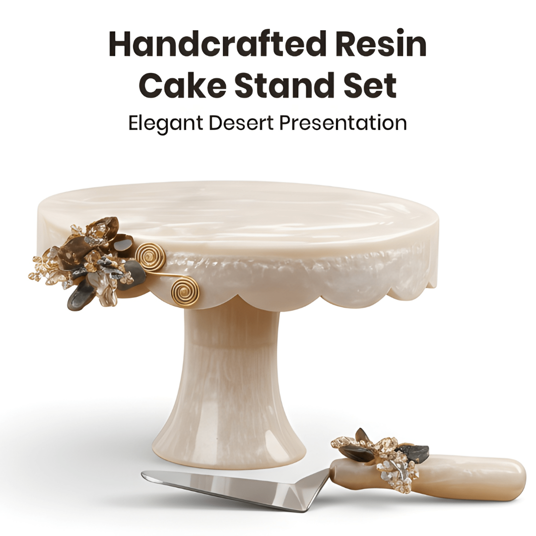 Resin Cake stand with Spatula