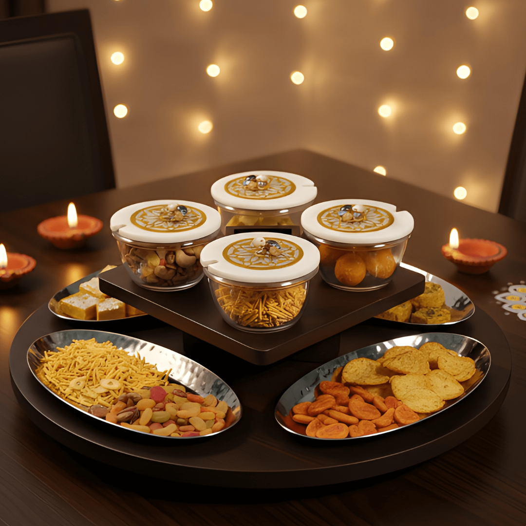 Revolving Oval Plate Platter