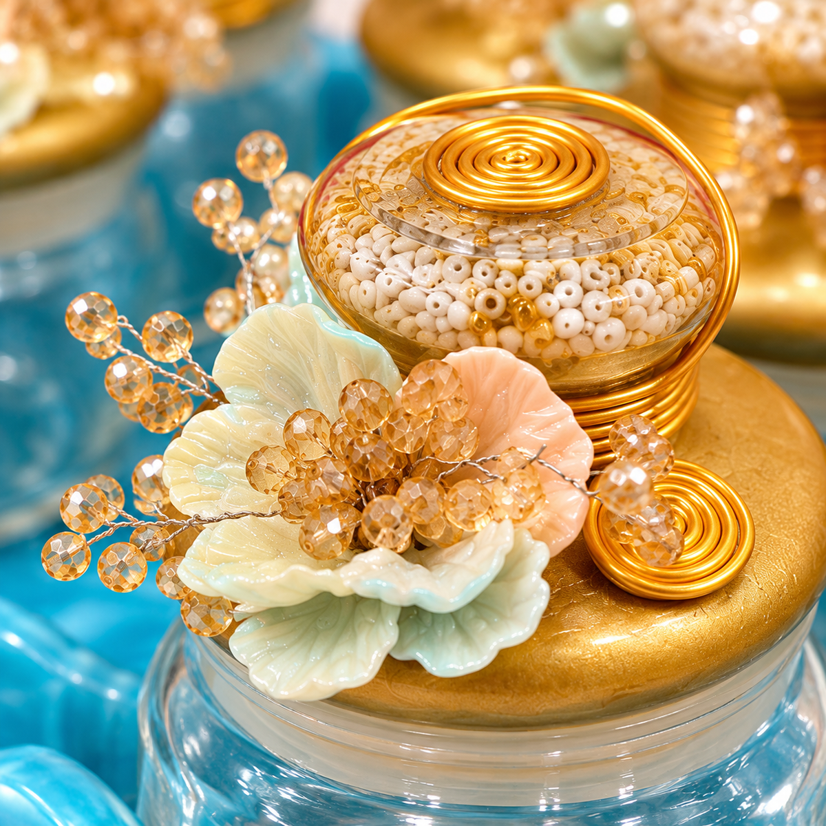 The Peral Bloom Glass Jar Set