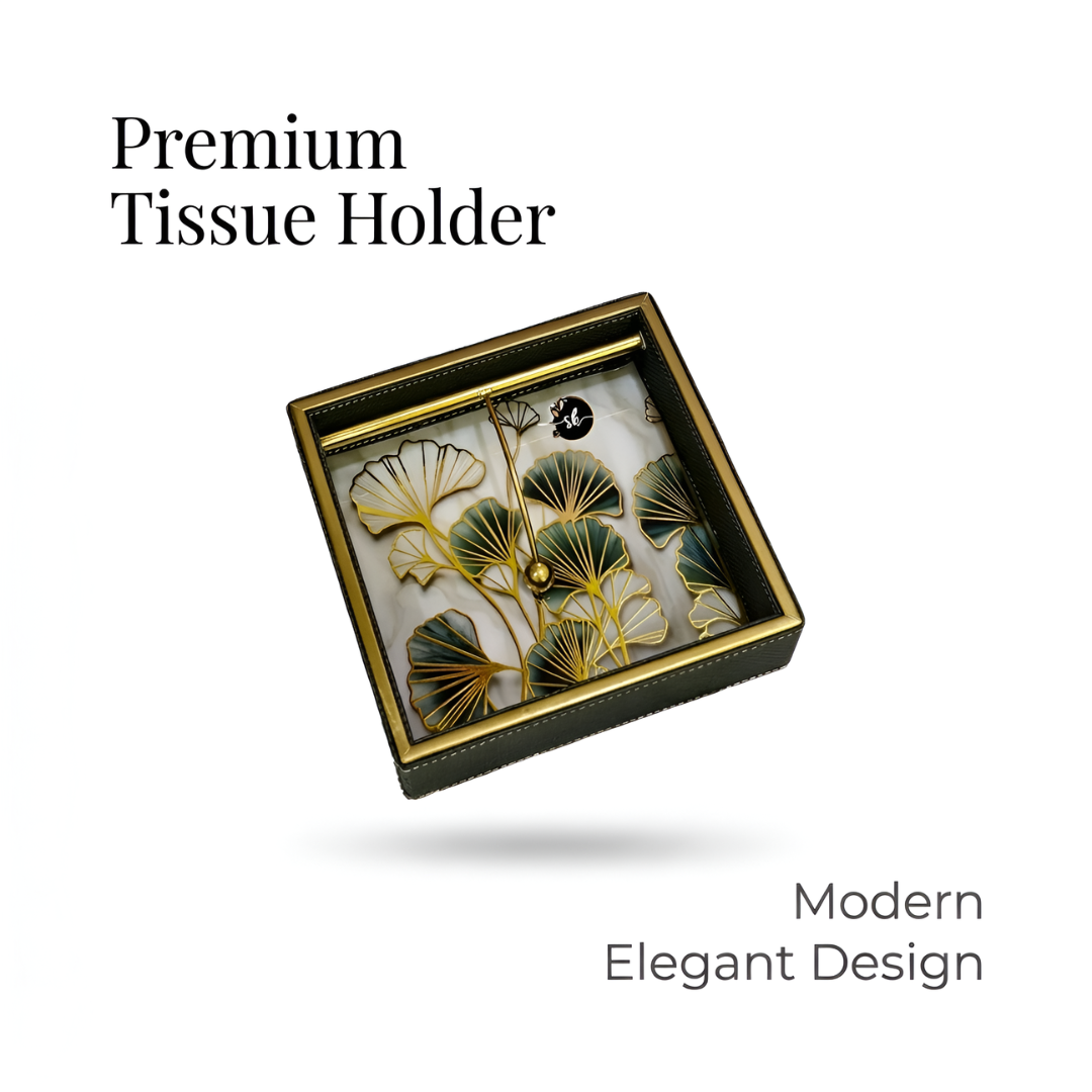 Royal Heritage Premium Tissue Holder with Metal Detailing - Style 4