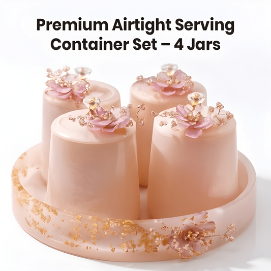 Premium Airtight Serving Container Set – 4 Jars | Style 1