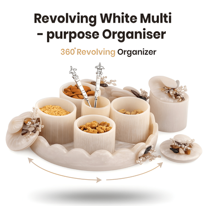 Revolving White Multi-purpose Organiser