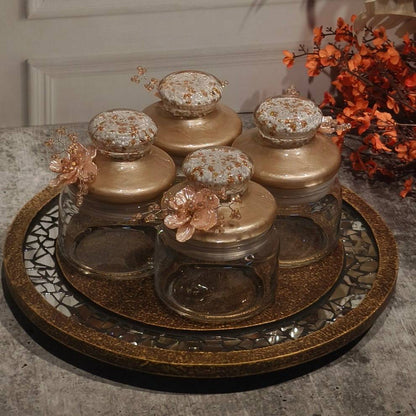 Revolving 4Jar Organiser