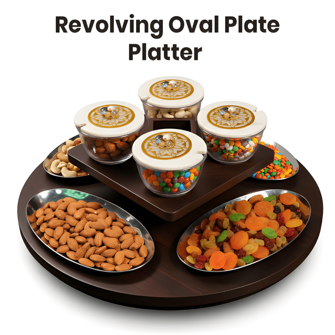 Revolving Oval Plate Platter