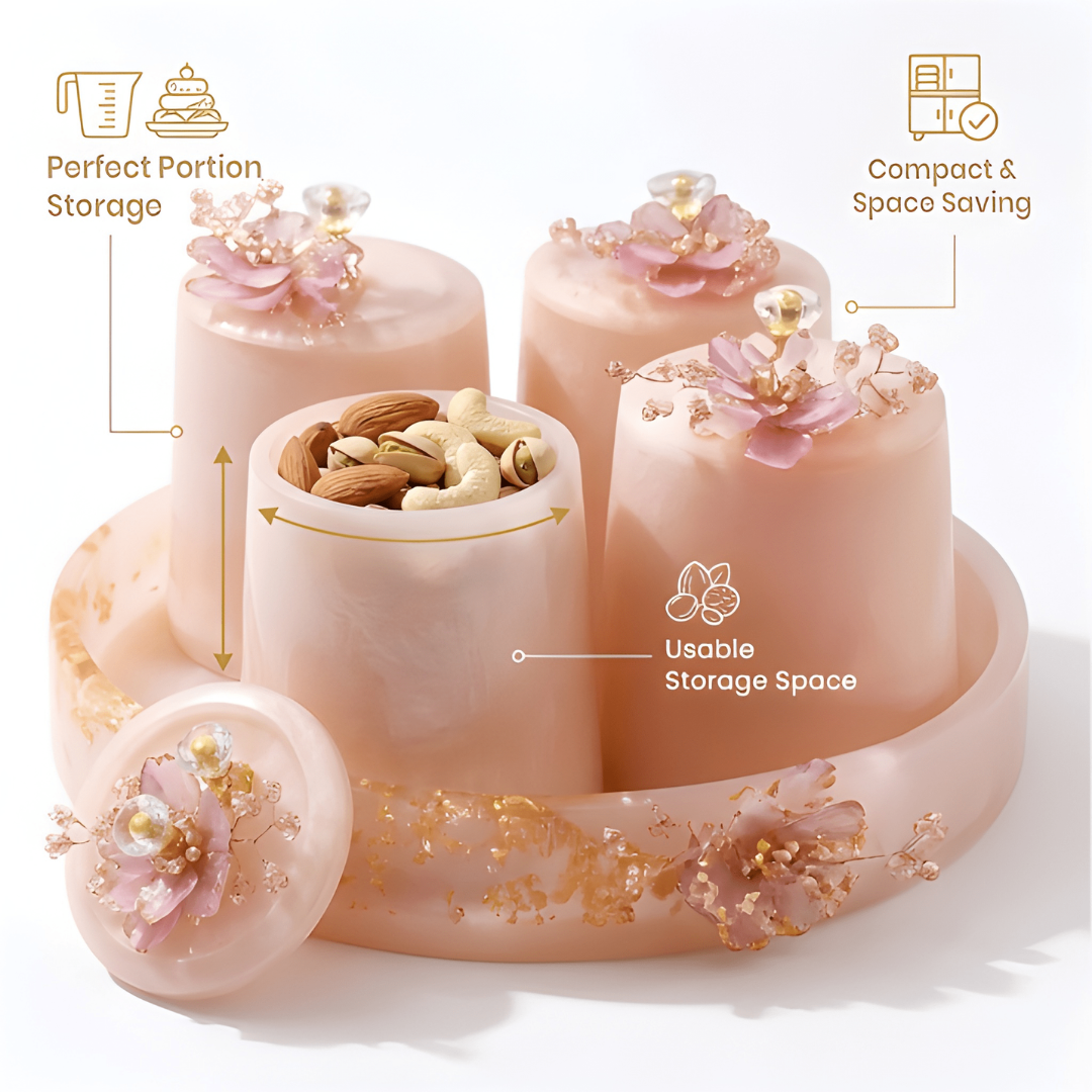 Premium Airtight Serving Container Set – 4 Jars | Style 1
