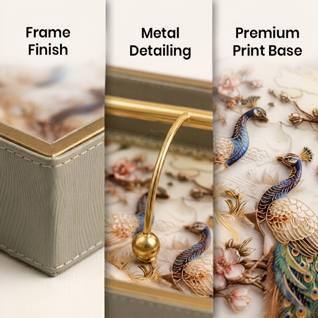 Royal Heritage Premium Tissue Holder with Metal Detailing - Style 6