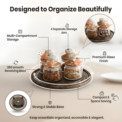 Revolving 4Jar Organiser