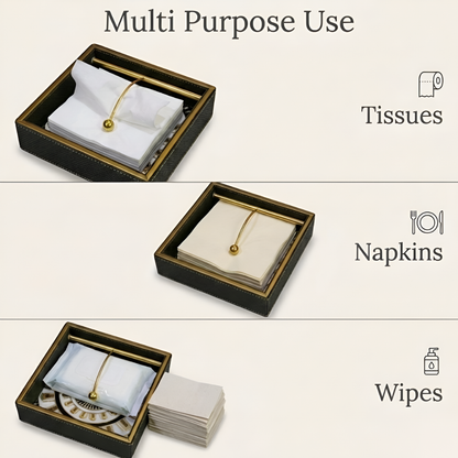 Royal Heritage Premium Tissue Holder with Metal Detailing - Style 8
