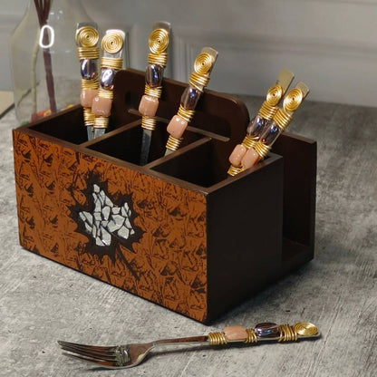 Wooden Cutlery Holder