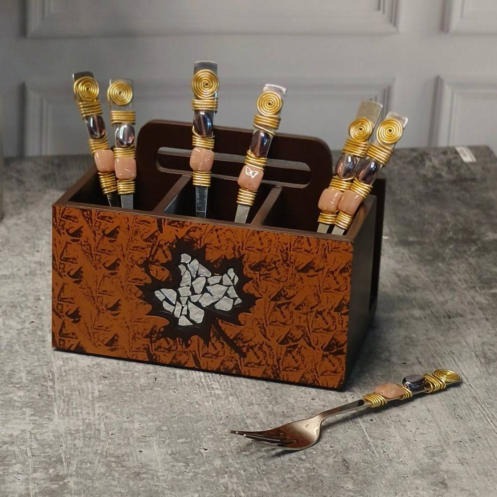 Wooden Cutlery Holder