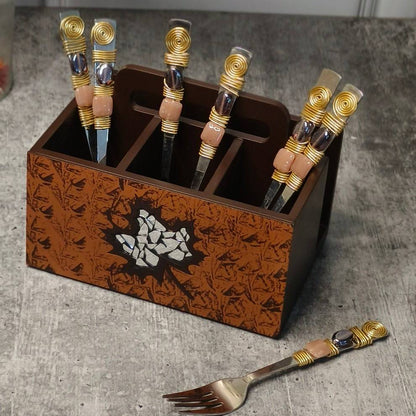 Wooden Cutlery Holder