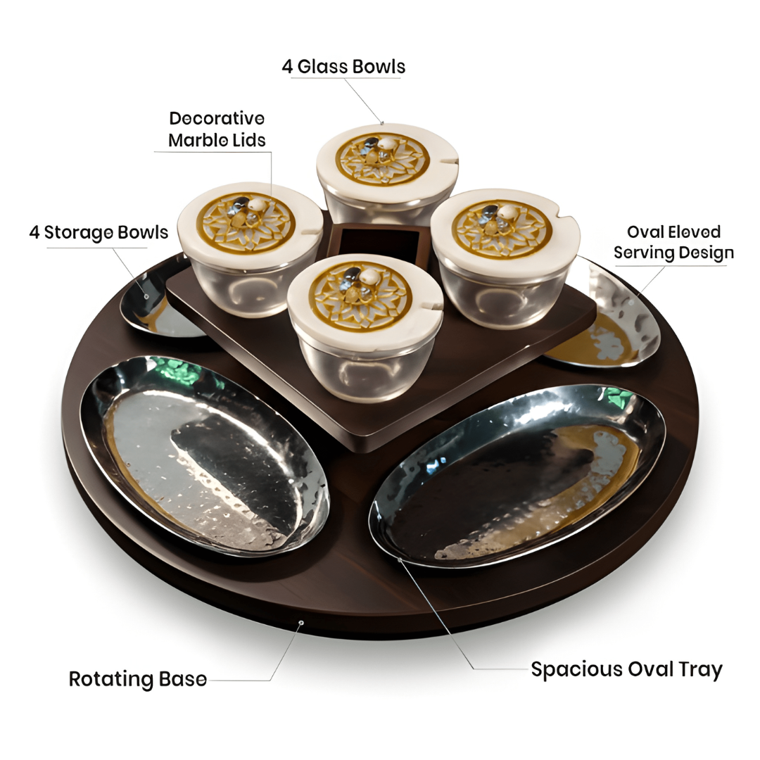 Revolving Oval Plate Platter