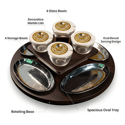 Revolving Oval Plate Platter