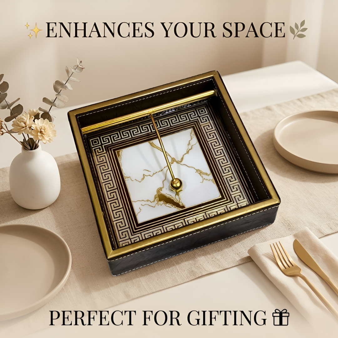 Royal Heritage Premium Tissue Holder with Metal Detailing - Style 7