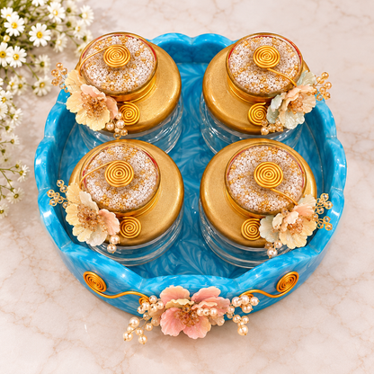 The Peral Bloom Glass Jar Set