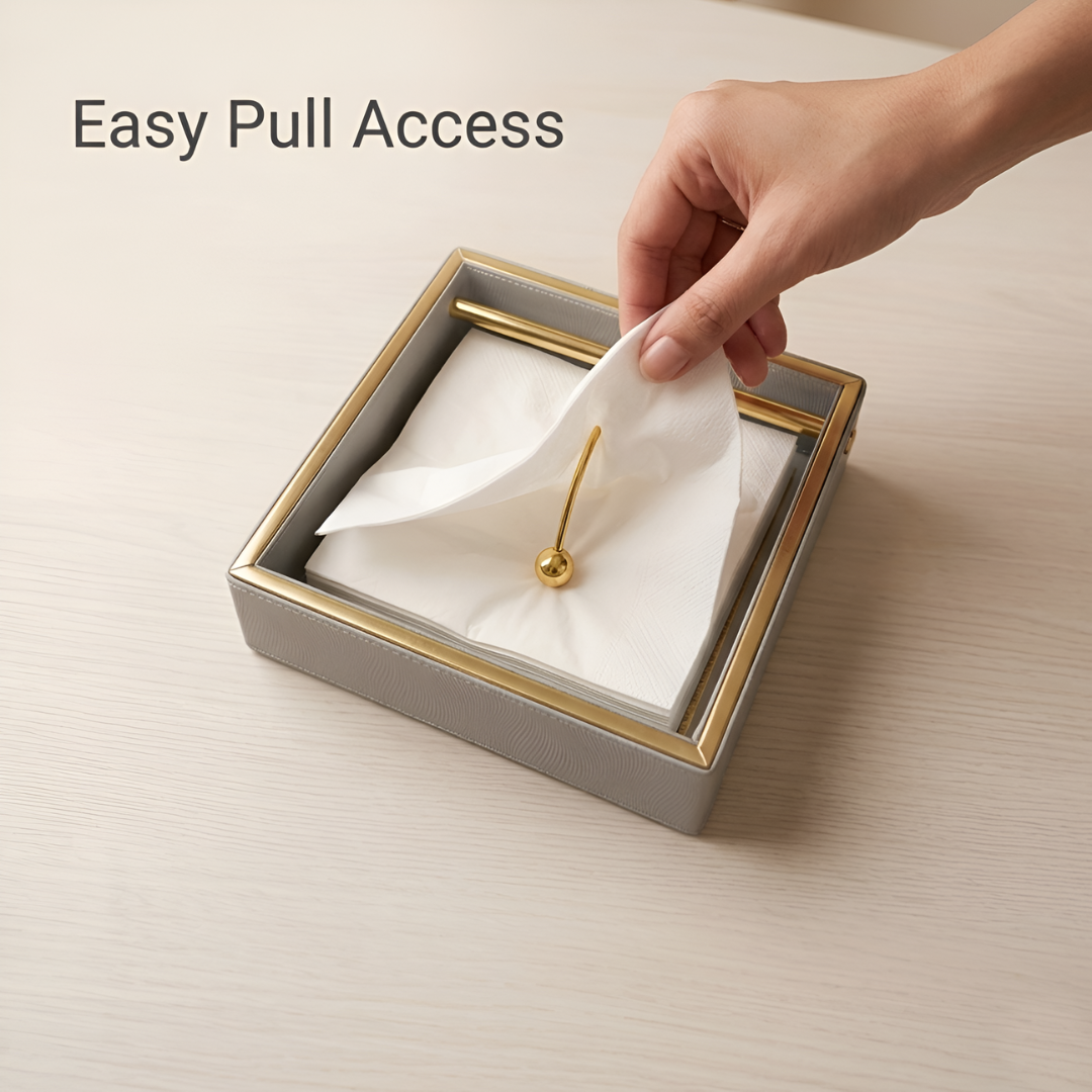 Royal Heritage Premium Tissue Holder with Metal Detailing - Style 3