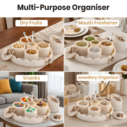 Revolving White Multi-purpose Organiser
