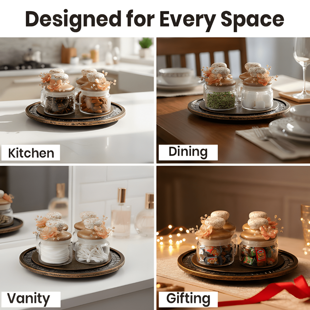 Revolving 4Jar Organiser