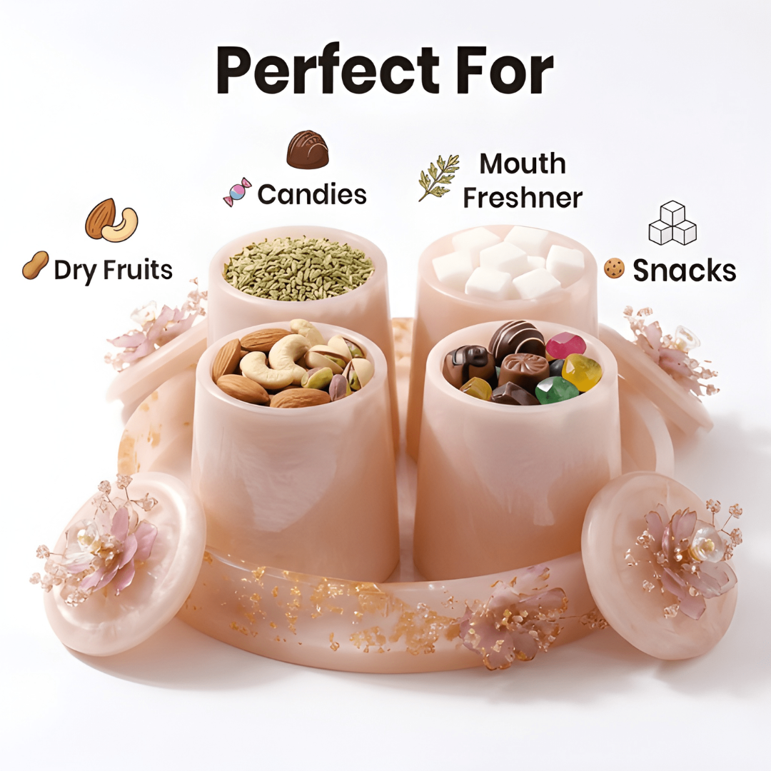 Premium Airtight Serving Container Set – 4 Jars | Style 1