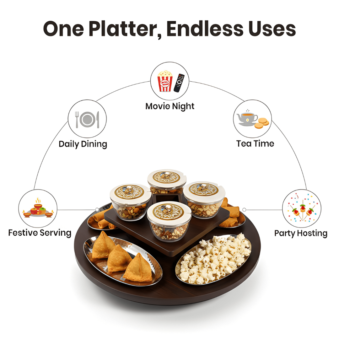 Revolving Oval Plate Platter