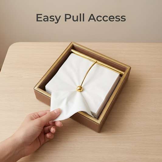 Royal Heritage Premium Tissue Holder with Metal Detailing - Style 10