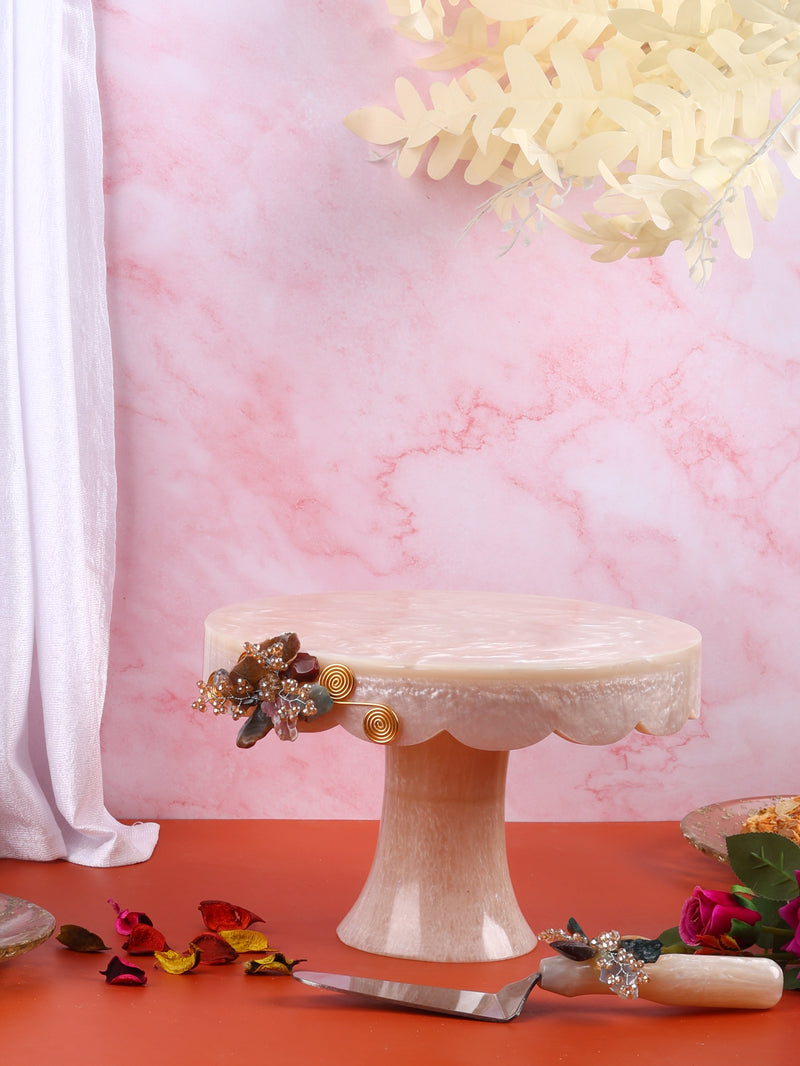 Resin Cake stand with Spatula