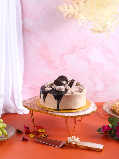 Stylish Resin Cake Stand With Spatula