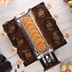 Latest handicrafts Wooden Serving Tray with Utensils