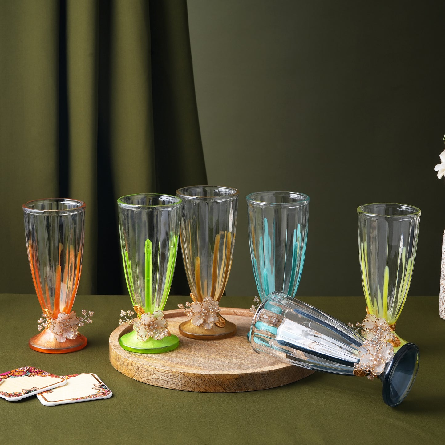 Handcrafted Designer Milkshake Glasses – Set of 6 (Premium Collection)