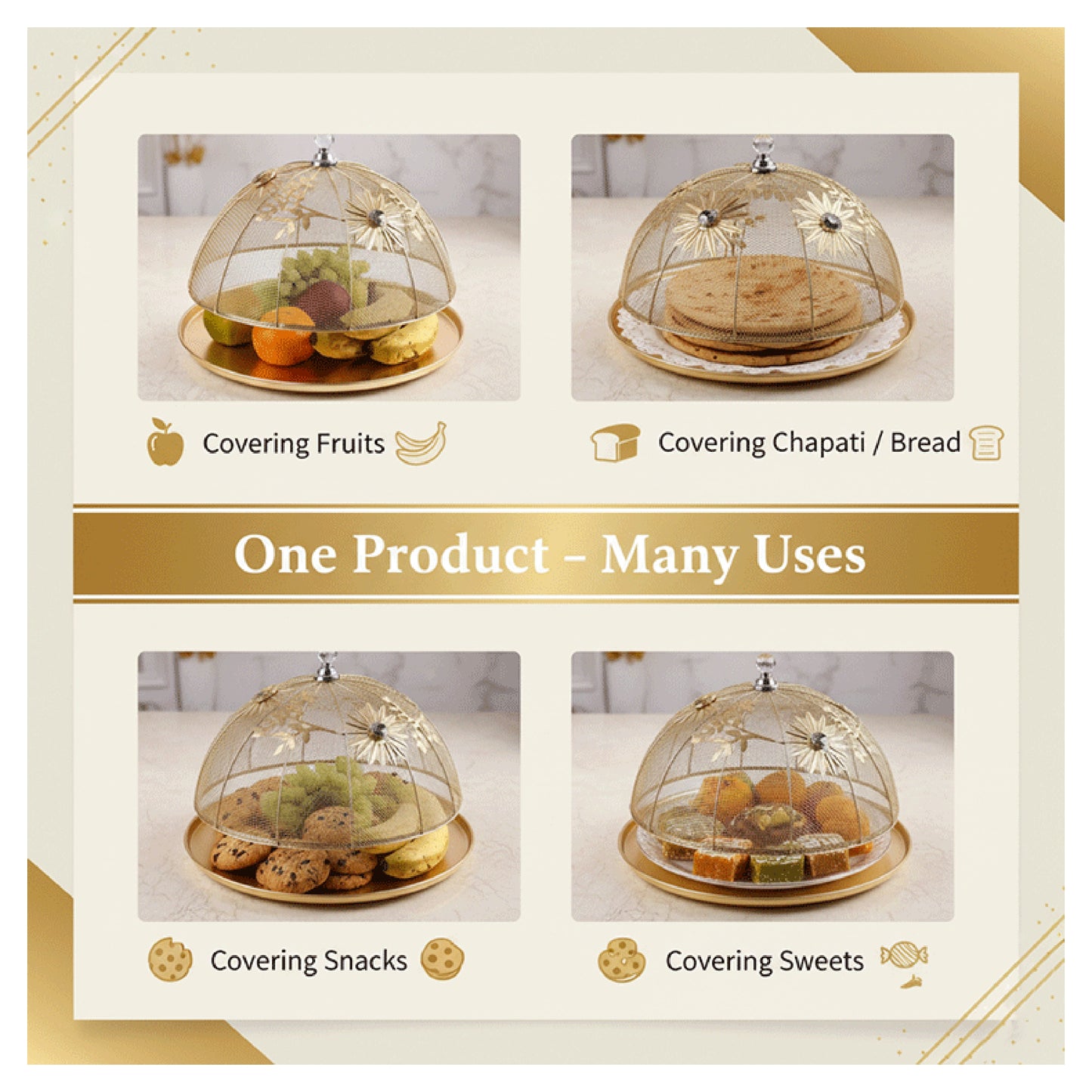 Golden Iron Fruit and Cake Net