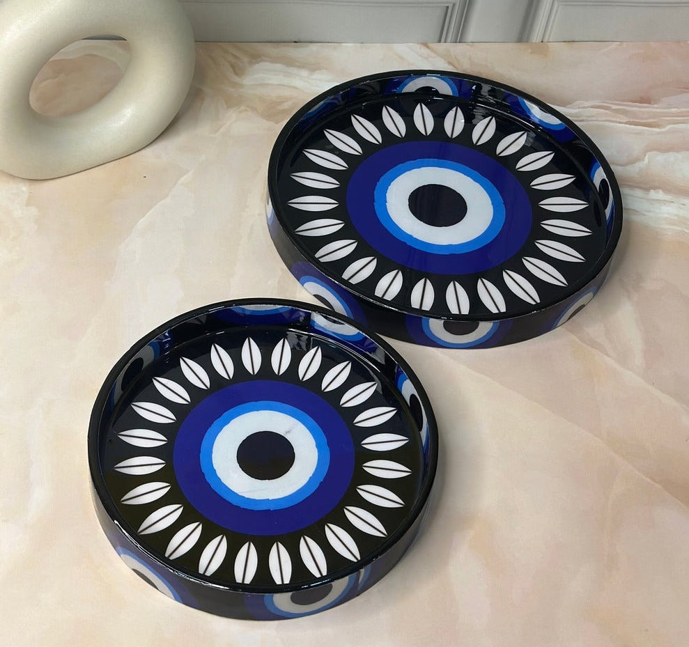 Round Serving Tray Set of 2