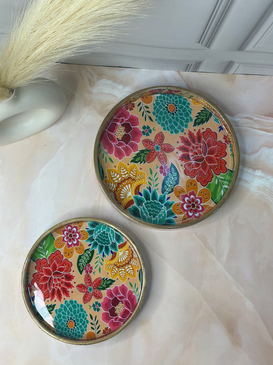 Round Serving Tray Set of 2- Style-2