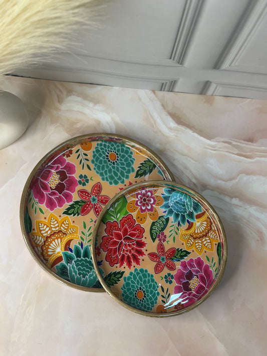 Round Serving Tray Set of 2- Style-2