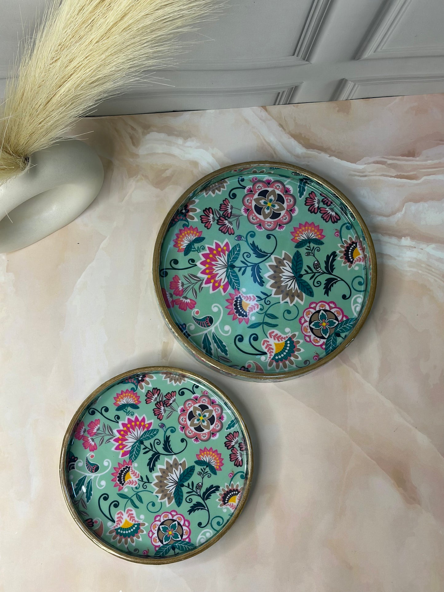 Round Serving Tray Set of 2- Style-3