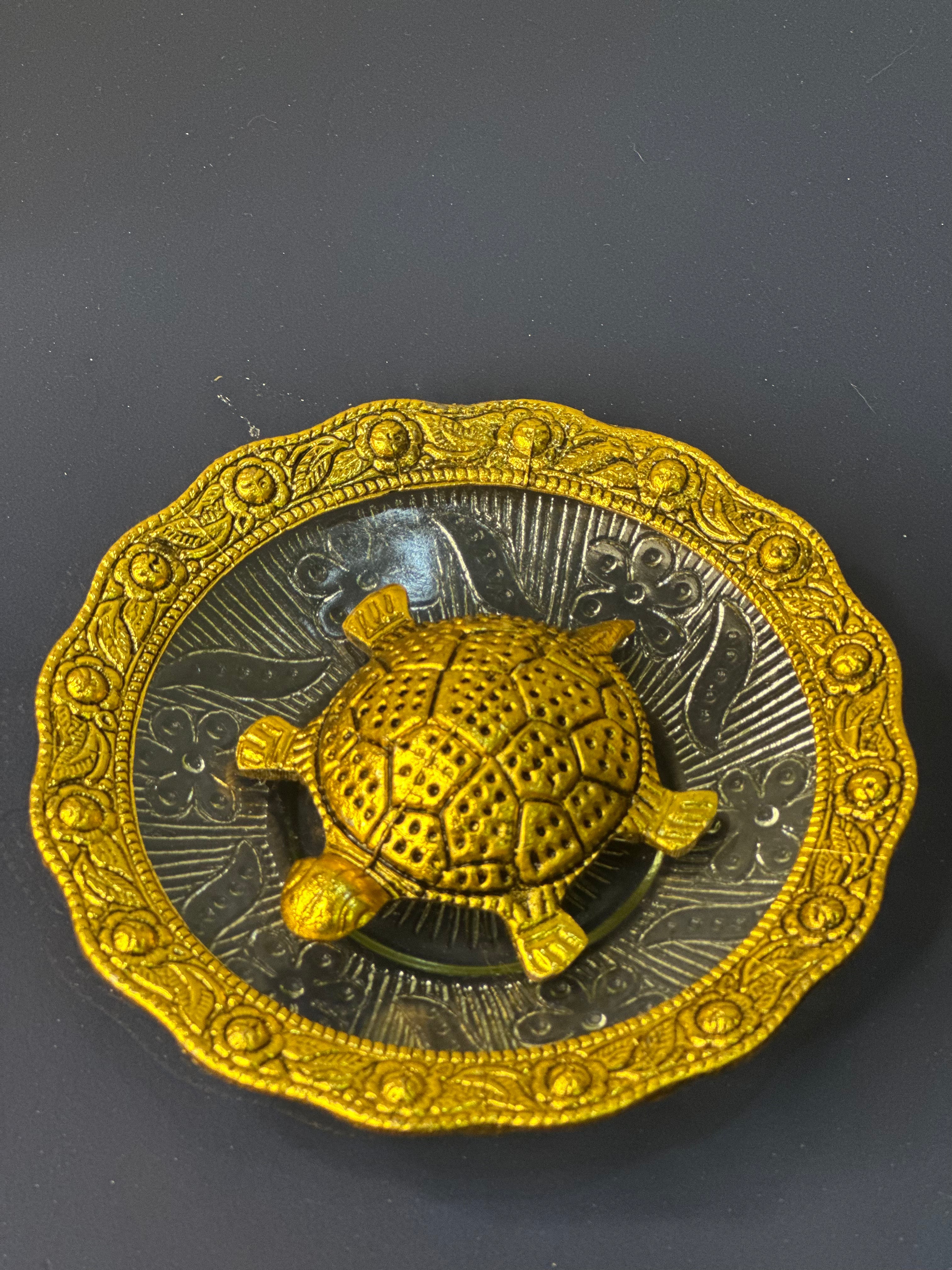 Electroplates Turtle with Glass Bowl extra image