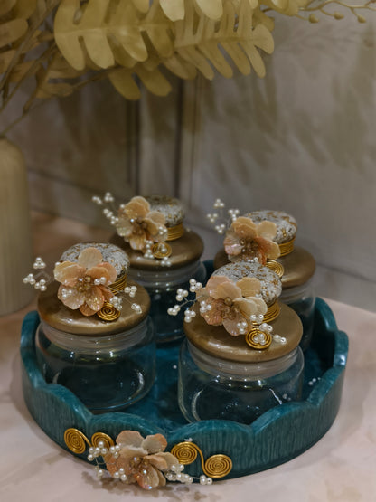 The Peral Bloom Glass Jar Set