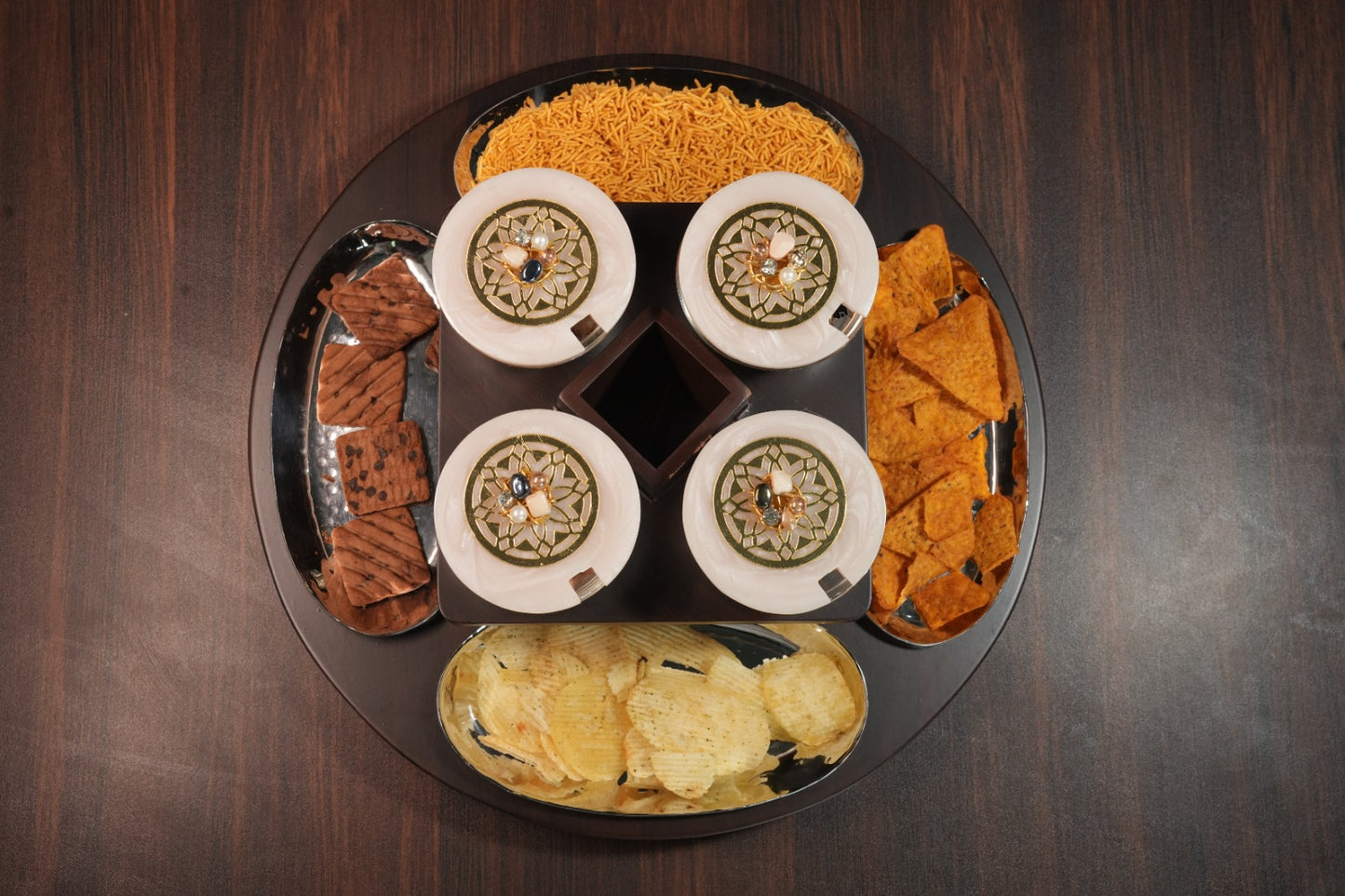 Revolving Oval Plate Platter