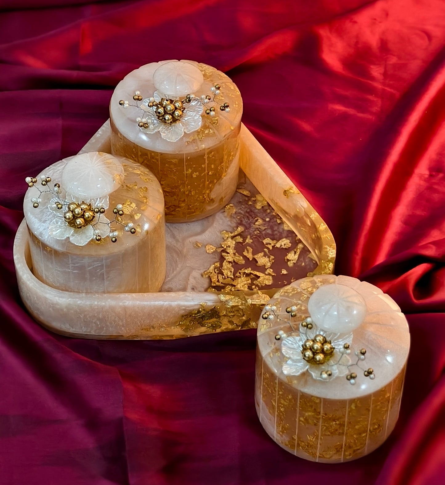 Jar Organiser - 3 Airtight Containers With Tray