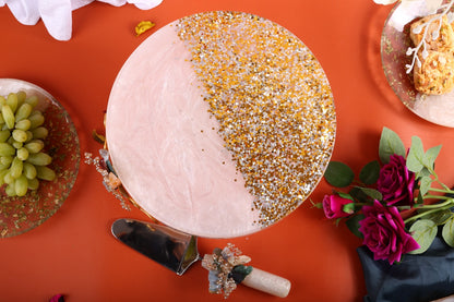 Premium Resin Cake Stand With Spatula