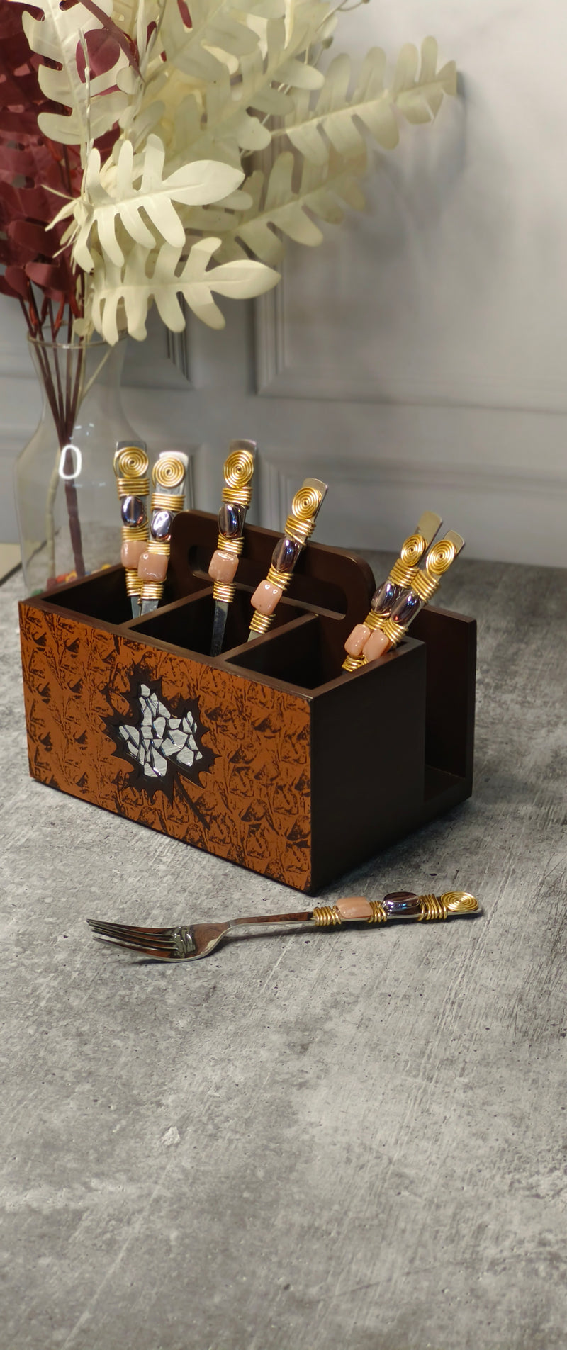 Wooden Cutlery Holder